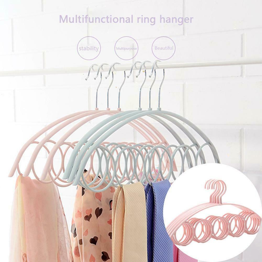 Yamata Hanger Gantungan Baju 5 Rings Plastik / Plastic Hanger Pakaian Laundry Anti Slip / Gantungan Pakaian Rumah Tangga Non-slip / Hanger Jilbab / Hanger Dasi