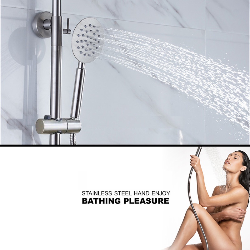 CEO Shower Set Minimalist Dengan 2 Output Wall Shower &amp; Shower Head (Cold Water Only)