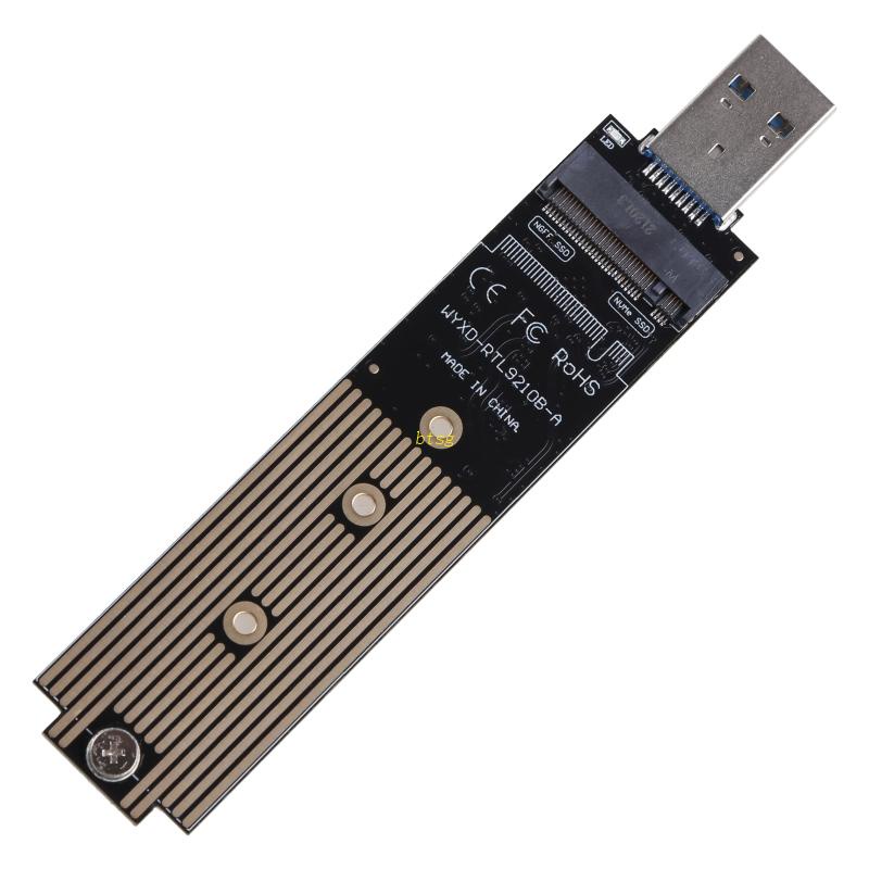 Btsg NVME USB 3.1 Adapter M-Key to USB Card Reader Bridge Chip Dengan 10gbps Untuk 950.960.970 Evo/Pro