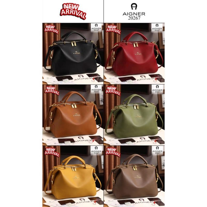 AIGNER ROMA 20267 HANDTASCHE GLEENEAGLE MODELING HANDBAGS A GRAINED