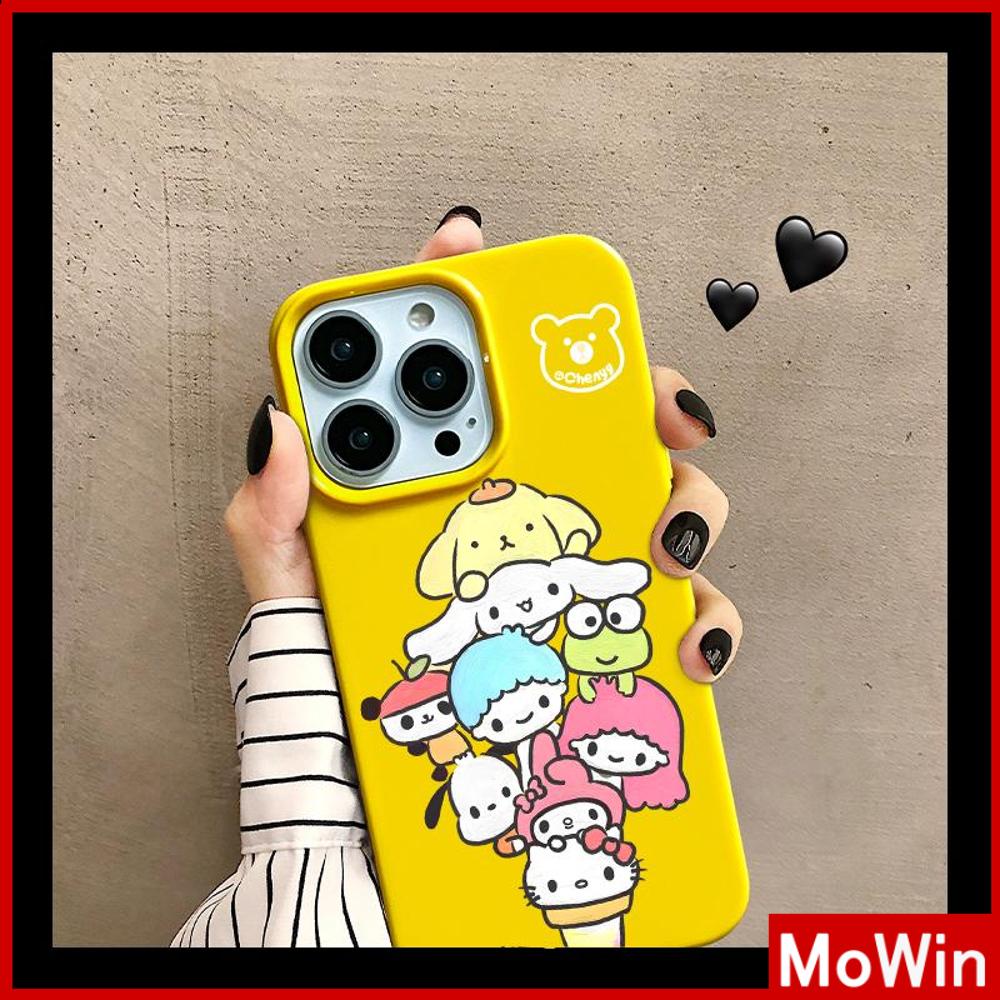 For iPhone 14 Pro Max iPhone Case Yellow Glossy TPU Soft Case Camera Protection Shockproof Cartoon Cute Compatible with iPhone 13 Pro max 12 Pro Max 11 xr xs max 7Plus 7 8