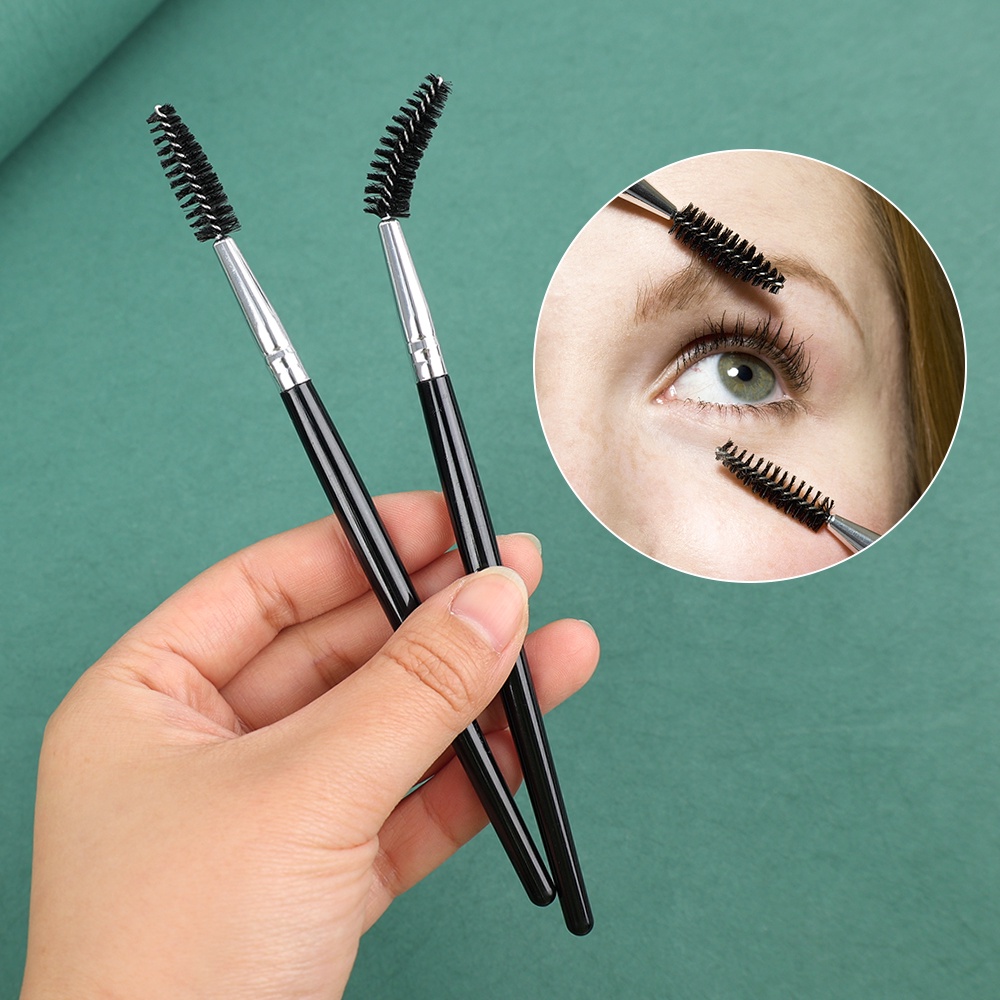 Kuas Aplikator Maskara Spiral Tiang Panjang Multifungsi Alat Make Up Wajah Portable Brush Makeup Krim Alis
