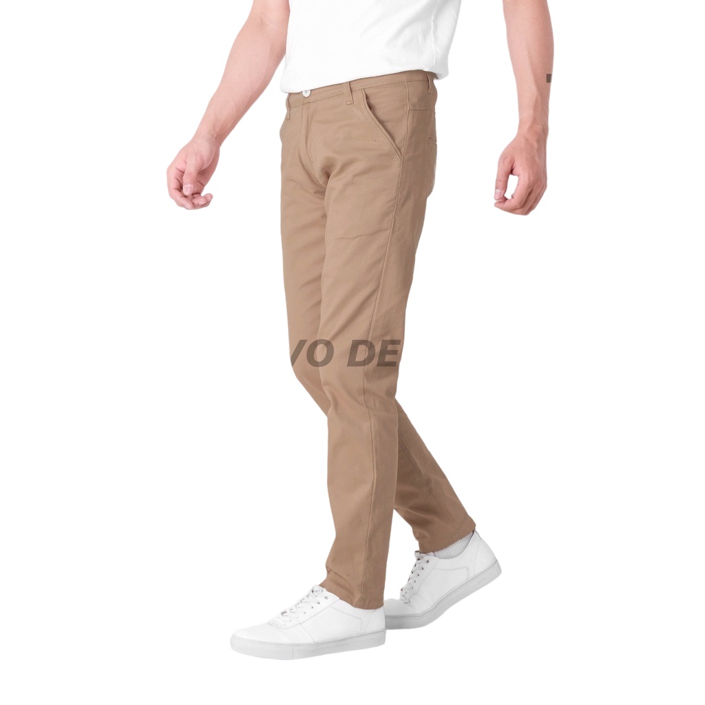 Celana Chino Pria Panjang Slimfit Pensil Katun Strecth Melar Quality Premium Distro Celana Cowok Chinos Kerja Santai Casual Formal