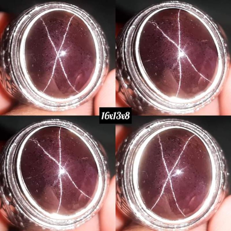 Cincin Batu Garnet Star Natural Asli 100% Original