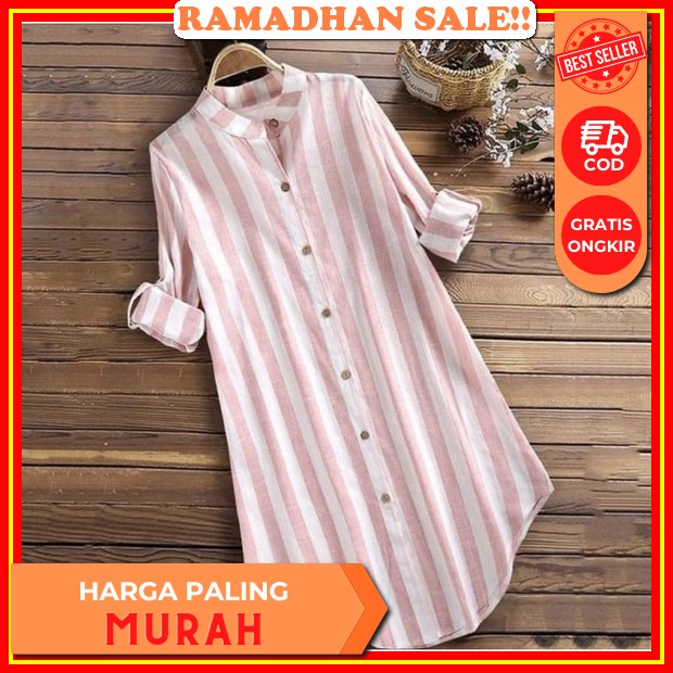 Tunik Crinkle / Lova Long Tunik / Long Tunik Wanita / Baju Tunik Korea Tunik Wanita Terbaru 2023 Ata