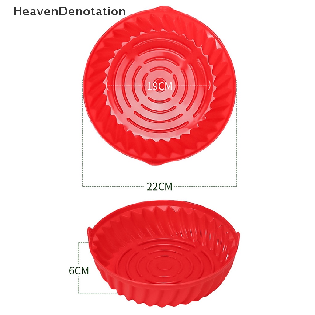 [HeavenDenotation] 1pc 19/22CM Putaran Replacemen Air Fryers Oven Baking Tray Keranjang Panci Silikon HDV