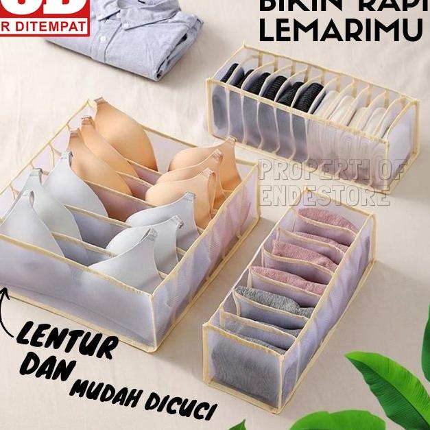 ❄ Tempat Kotak Box Penyimpanan Baju Pakaian Bayi Serbaguna Rak Celana Dalam CD Dan Bra Daleman EN200