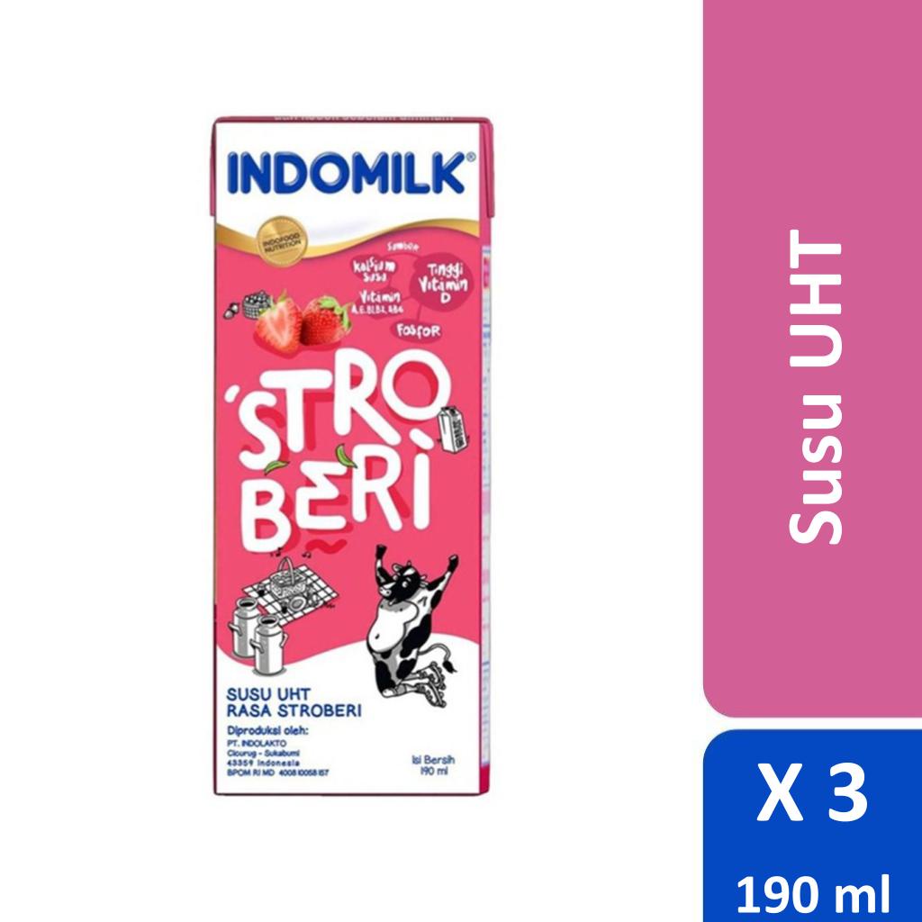 

Indomilk Strawberry UHT 190 ml x 3