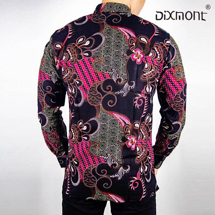 Dixmont Kemeja Pria Batik Panjang Hem BL00622