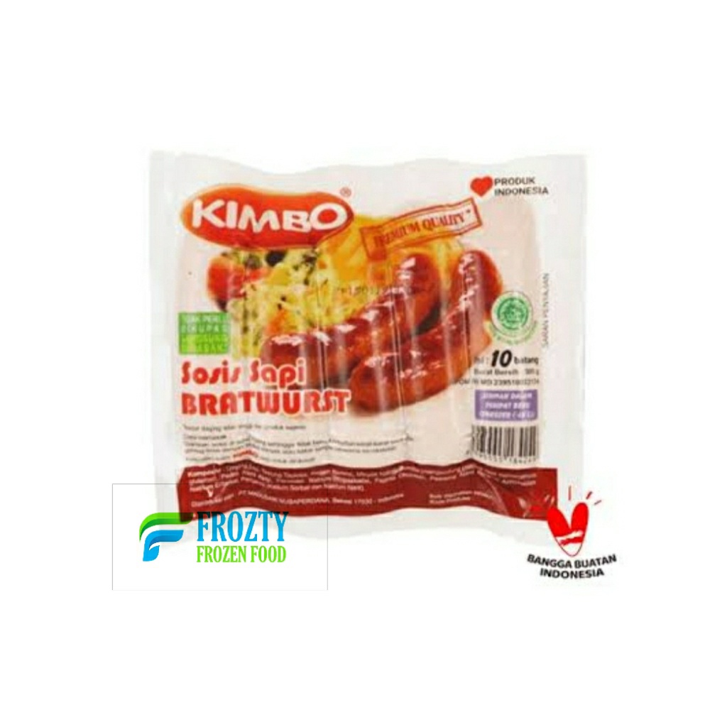 Sosis Kimbo Bratwurst isi 10 dan 6 berat 500 gr
