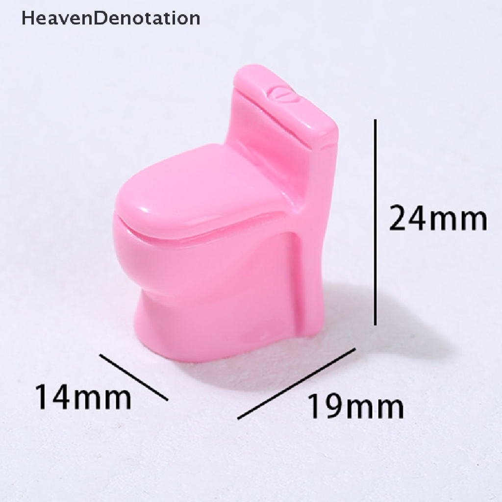 [HeavenDenotation] Rumah Boneka Dekorasi Rumah Tangga mini Warna toilet model shoog Alat Peraga Adegan HDV