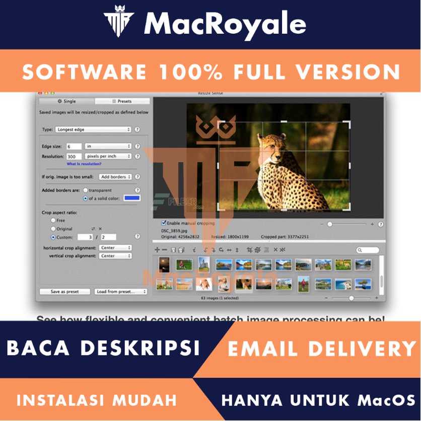 [MacOS] Resize Sense Full Version Lifetime Full Garansi - Alat pengeditan dan pengubahan ukuran gambar untuk MacOS