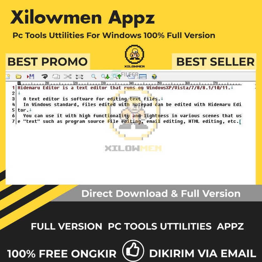 [Full Version] Hidemaru Editor Pro PC Tools Software Utilities Lifetime Win OS