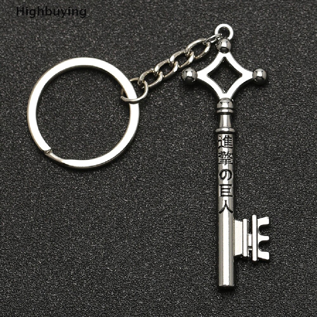 Hbid 1PC / Pair Anime Attack On Titan Keychain Eren Key Shingeki No Kyojin Chain Necklace Vintage Rope Chain Pendant Necklace Anime Jewelry For Men Cosplay Glory
