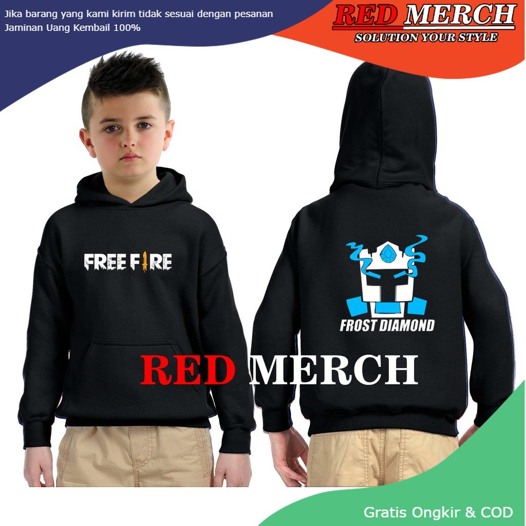 jaket sweater Hoodie anak Free Fire Frost Diamond youtuber gamers