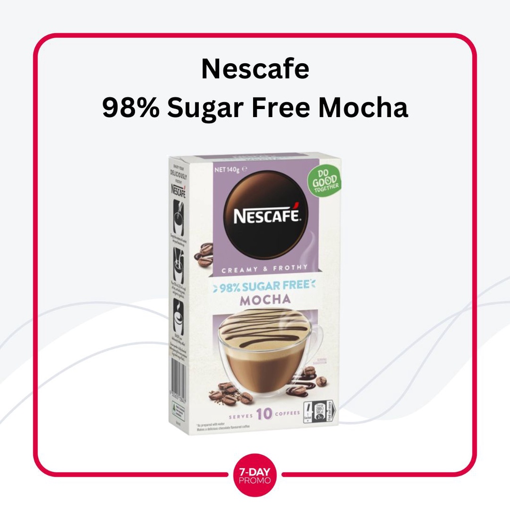 Nescafe 98% Sugar Free Mocha Coffee 10 Sachets