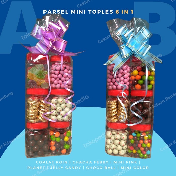 

(COD) Parsel Ramadan paket hemat coklat toples susun 6 - parsel toples 6