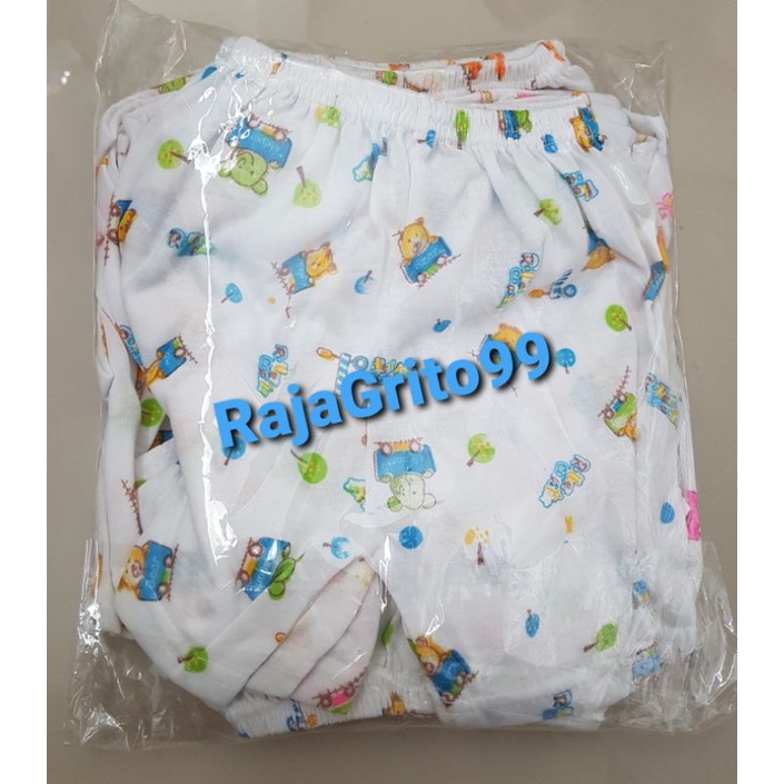 Setelan Pendek Bayi Putih Tabur Walang Motif Print - Sablon isi 1 Lusin / Setelan Bayi Putih Sablon