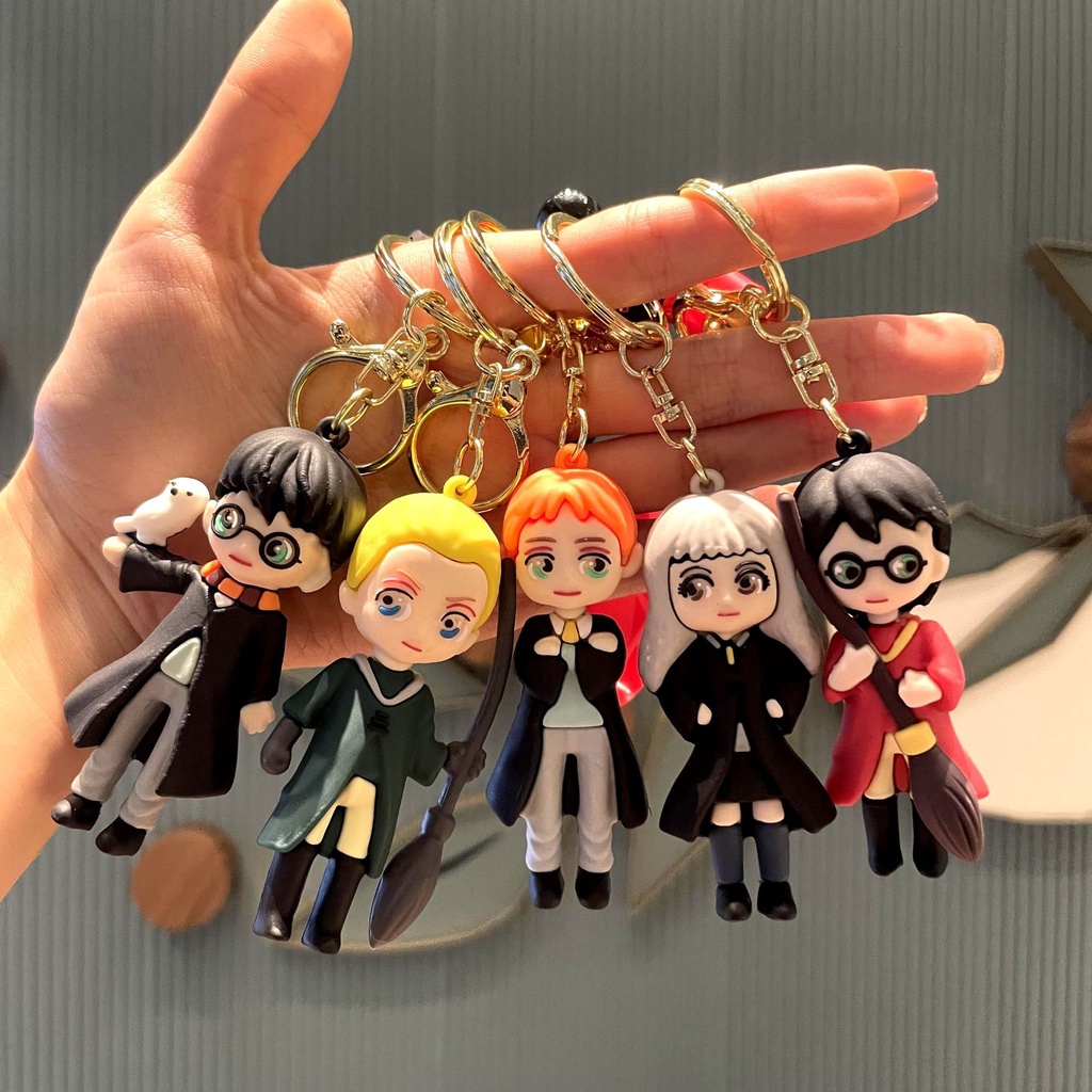 Creative New Cartoon Anime 6Cm Magic Movie Wizard Car pendant doll pendant bag keychain Children's Gifts