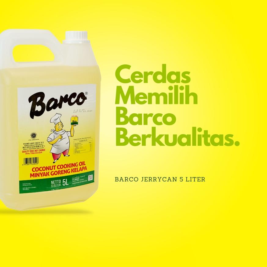 

BISA ✨COD✨ Barco Official - Minyak Goreng Kelapa Jerrycan 5 ltrs buruan