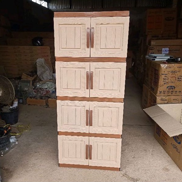 Lemari Plastik Pakaian Motif Kayu 4 atau 3 Susun Tingkat Besar "Mytop Ivory"