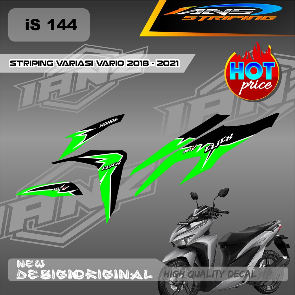 DECAL VARIO STRIPING  TECHNO 110 KONSEP  SUDAH MENGGUNAKAN LAMINASI / STIKER KERETA VARIO TECHNO OLD IS144