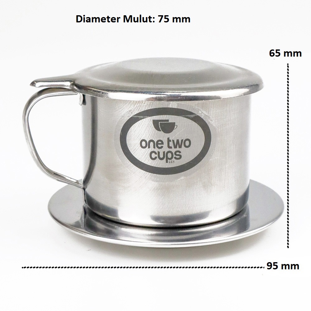 GELAS DRIP POT 100 ML FILTER SARING KOPI VIETNAMESE VIETNAM COFFEE STAINLESS STEEL