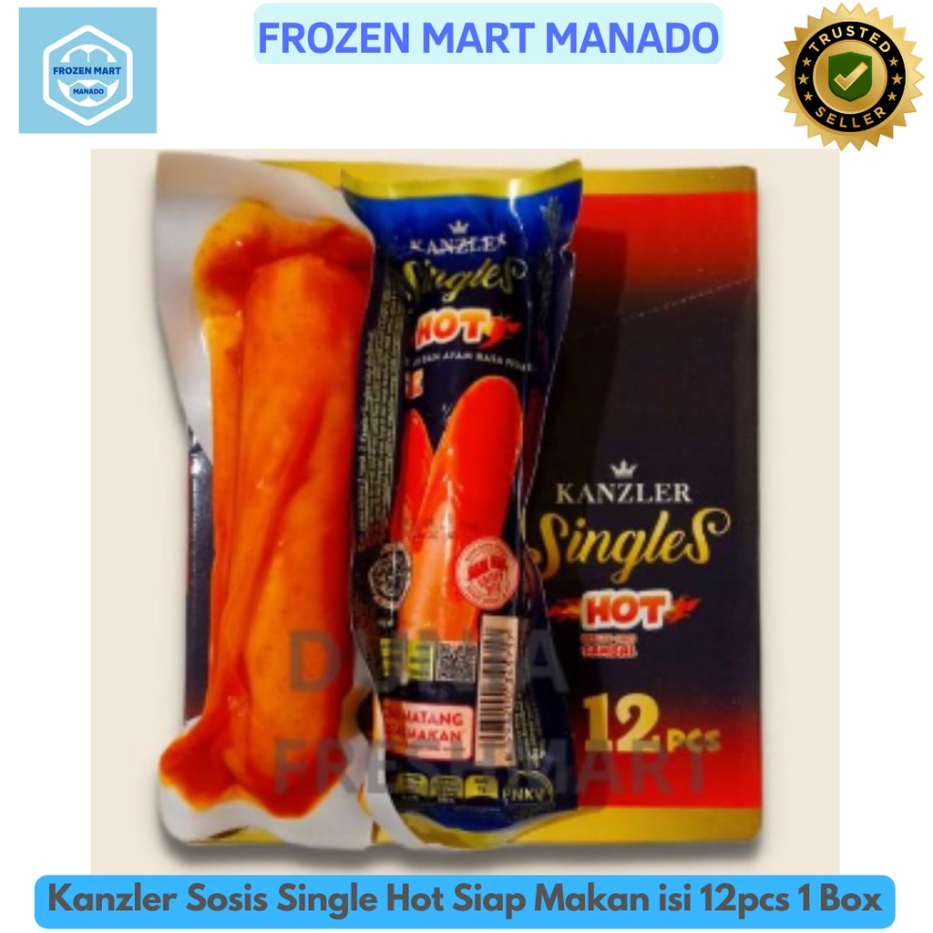 

Kanzler Sosis Single Hot Siap Makan isi 12pcs 1 Box - Frozen Mart Manado (Frozen Food Manado)