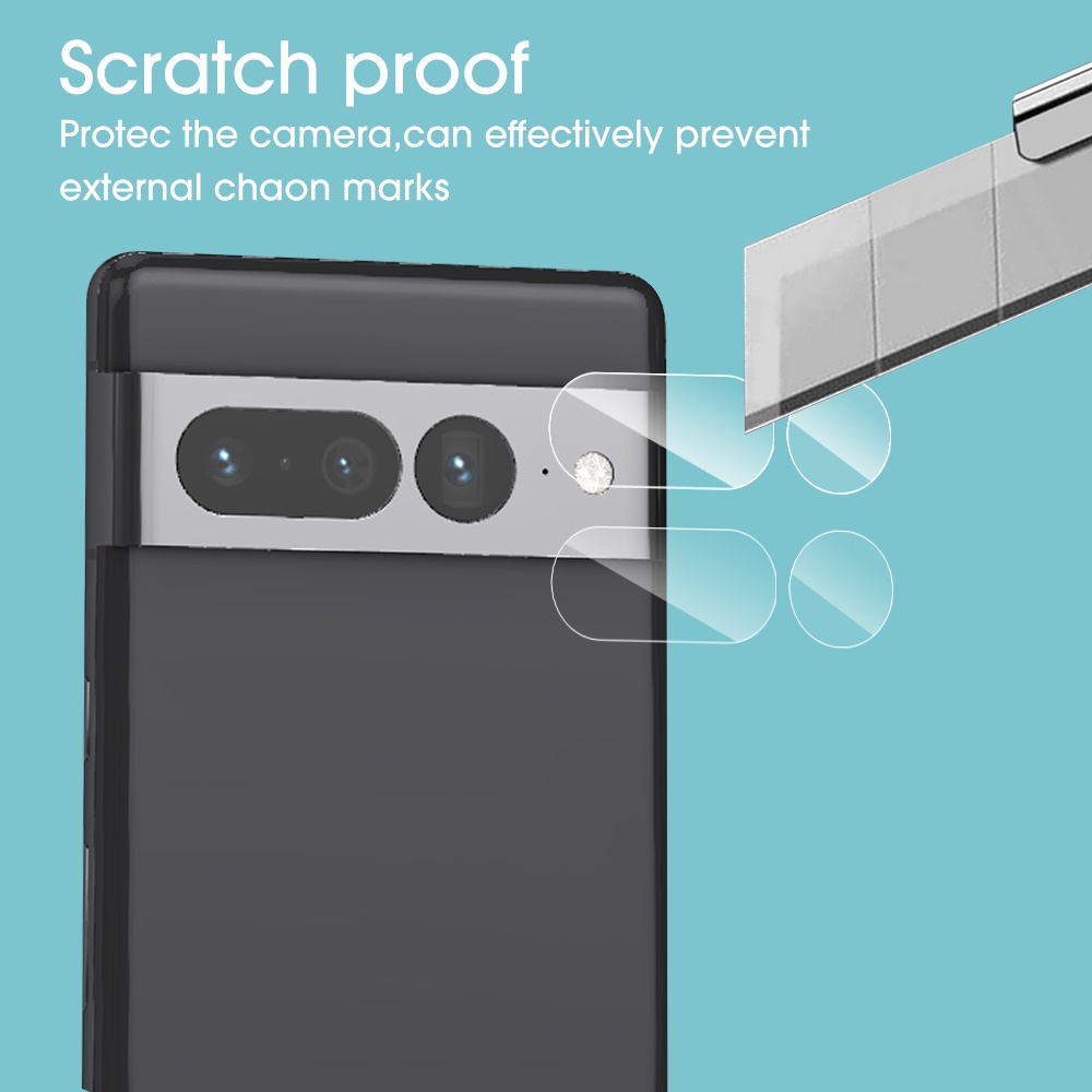 Soft TPU Film Pelindung Kompatibel Dengan Google Pixel7Per7 Pro HD Bening Tahan Air Lensa Anti Gores Full Cover Belakang Kamera Film Pelindung Layar