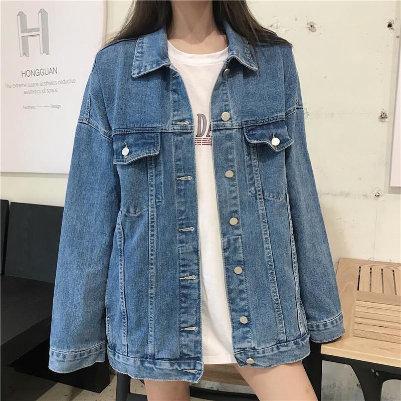 Jaket jeans wanita import /jaket oversize/jaket kekinian bangkok denim