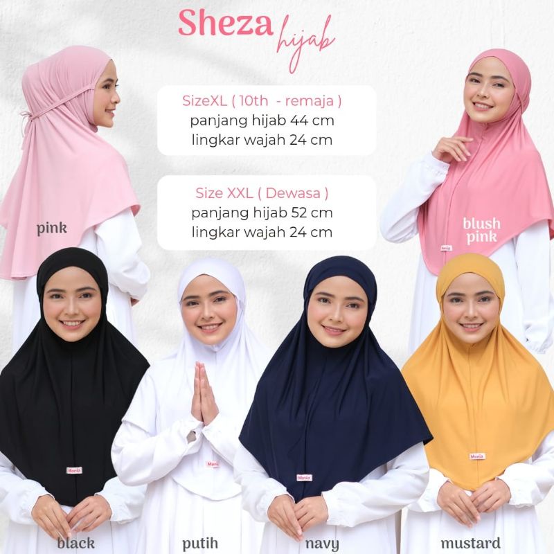 Sheza Hijab by Monia Hijab Kids size SMLXLXXL | Hijab Instant Terbaru