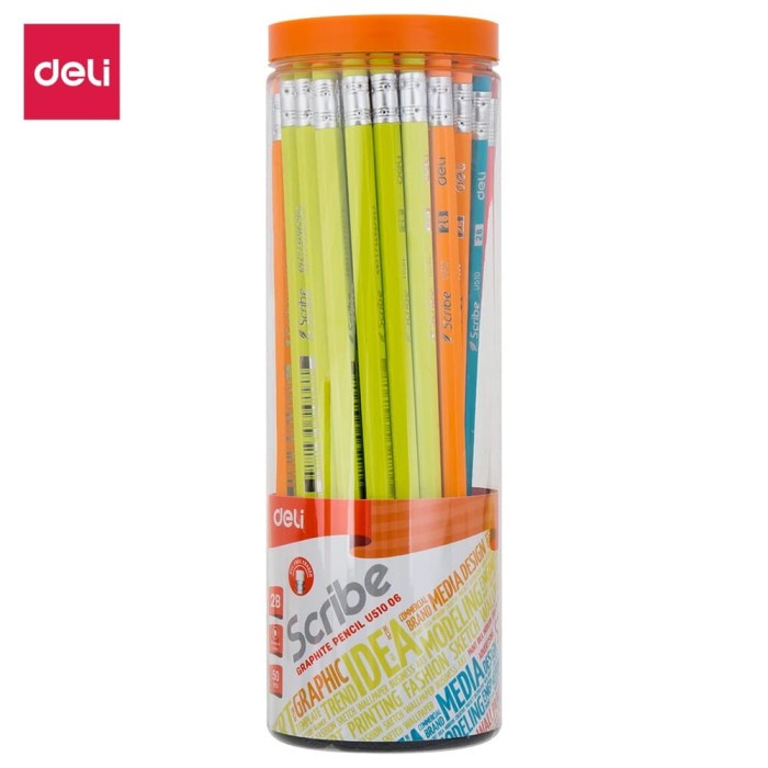 

BISA COD Deli Pensil / Pencil - 2B 50pcs/tabung - Sudah diasah EU51006