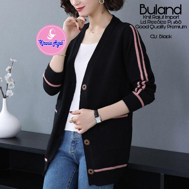 BULAND BLAZER JUMBO/CARDIGAN WANITA KNIT RAJUT IMPORT HQ JUMBO FREE SIZE