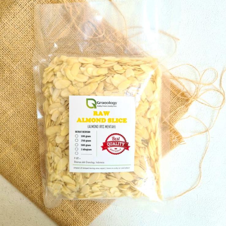 

☻ Almond Slice Raw / Almond Iris Tipis Mentah - 500 gram ✫