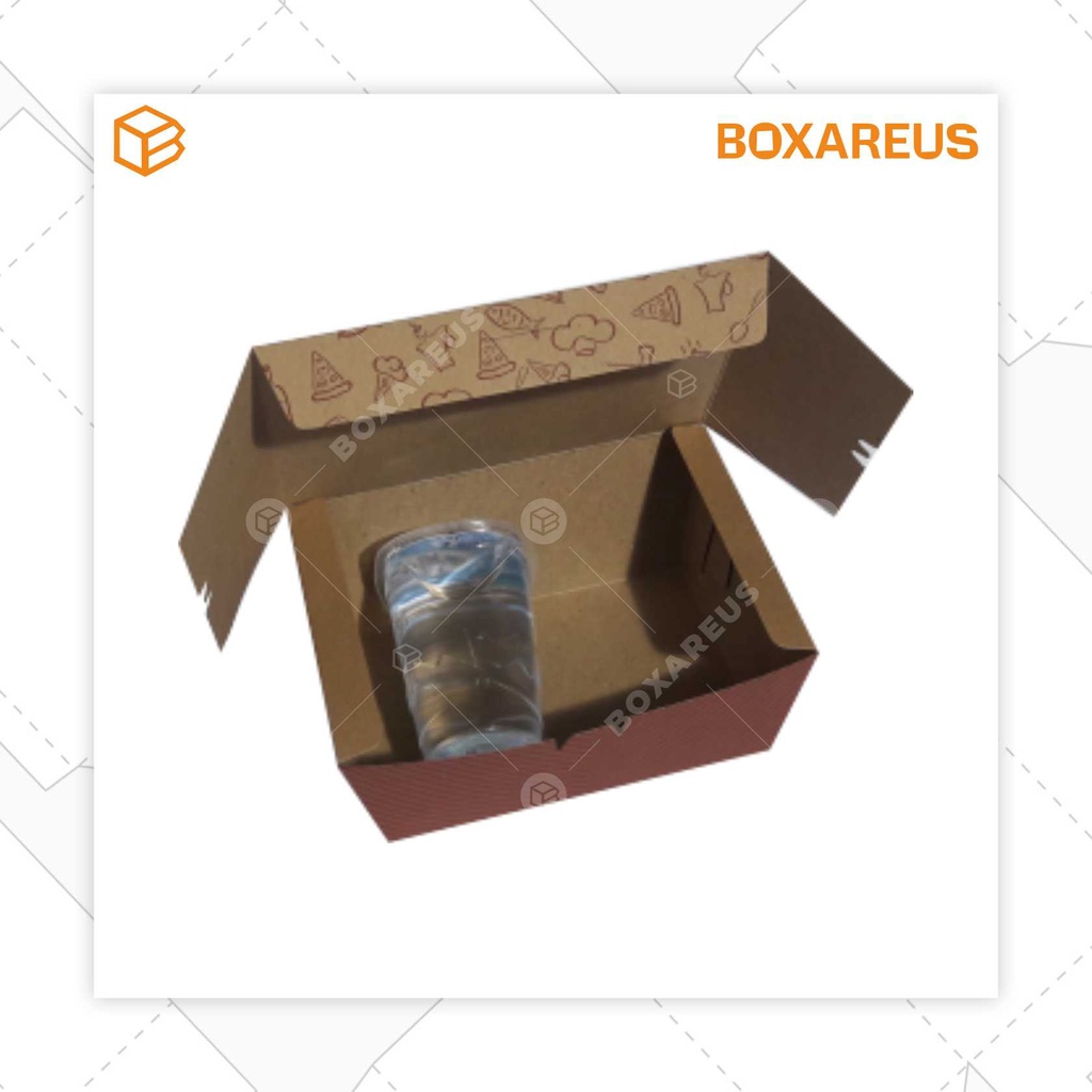 Lunch Box, Box Kotak Kemasan Packaging Makanan, Dus Snack, Dus Kue, Snack Box | 1031814 (50pc)