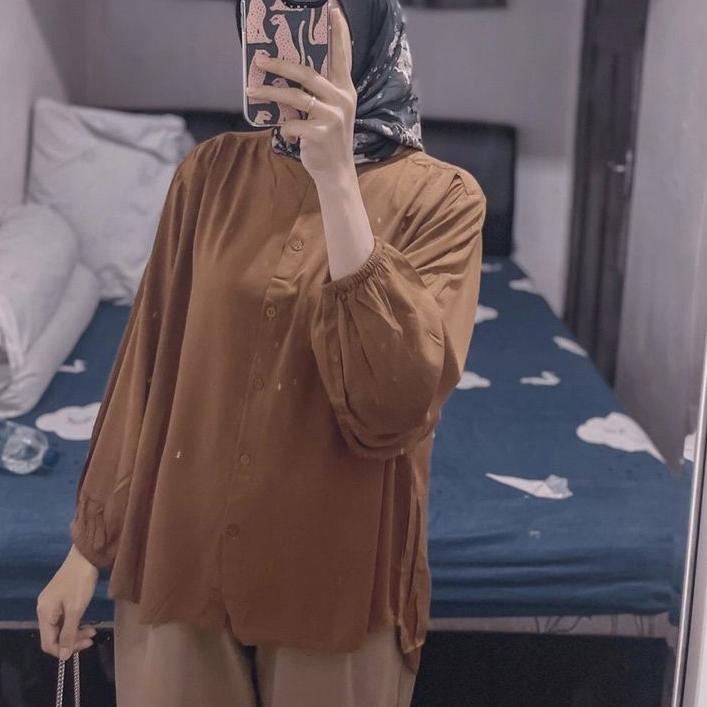 KEMEJA HEVA CRINCLE RAYON BLOUSE CRINKLE  Trendy