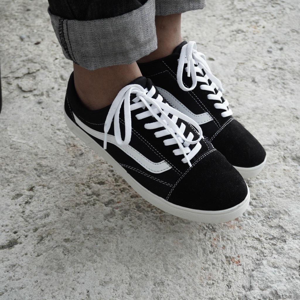 Sepatu Vans OS pvc Black White Murah Terlaris Sepatu Sneakers oldschool Keren