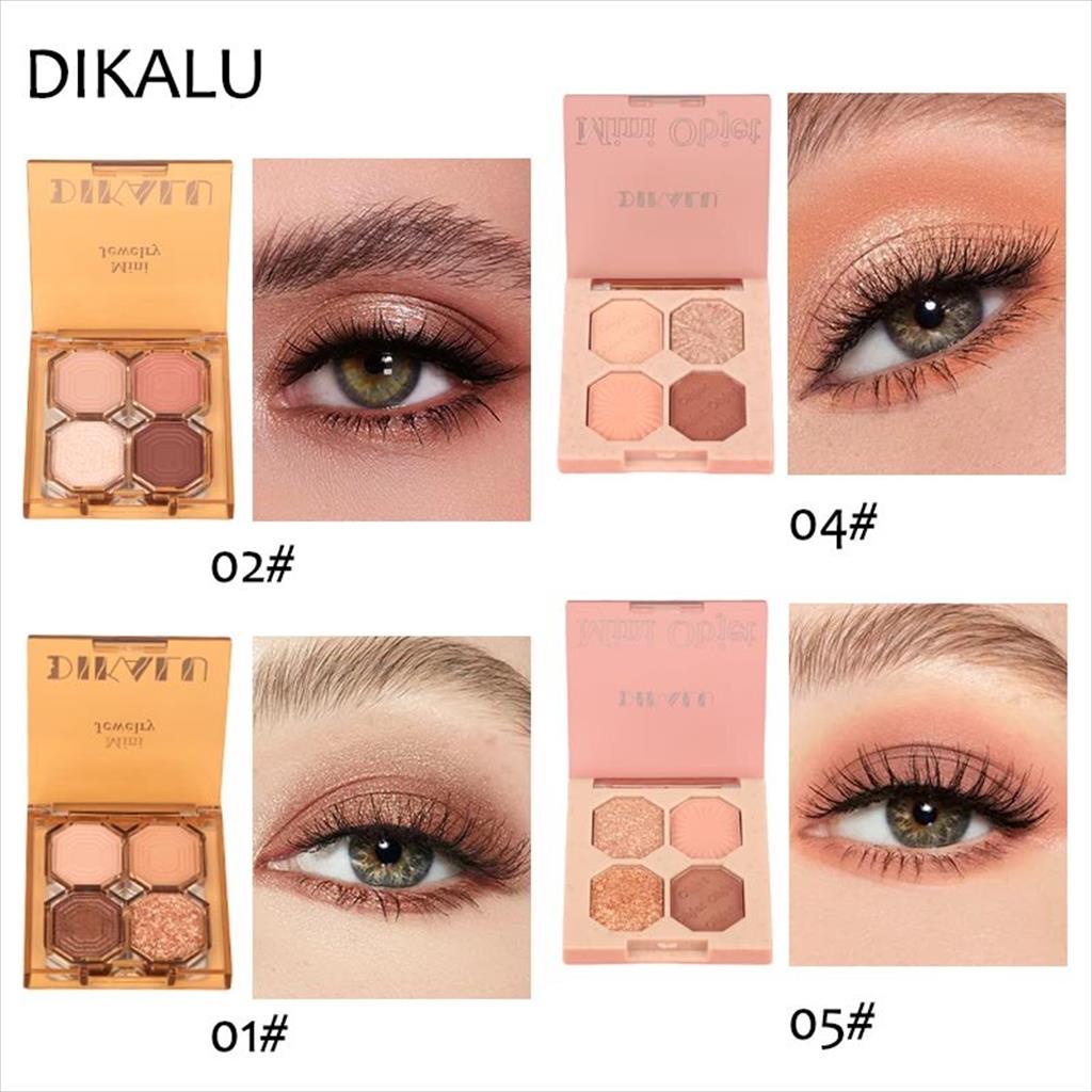 DIKALU 4 COLORS EYESHADOW PALETTE MAKEUP SHIMMER MATTE TAHAN LAMA