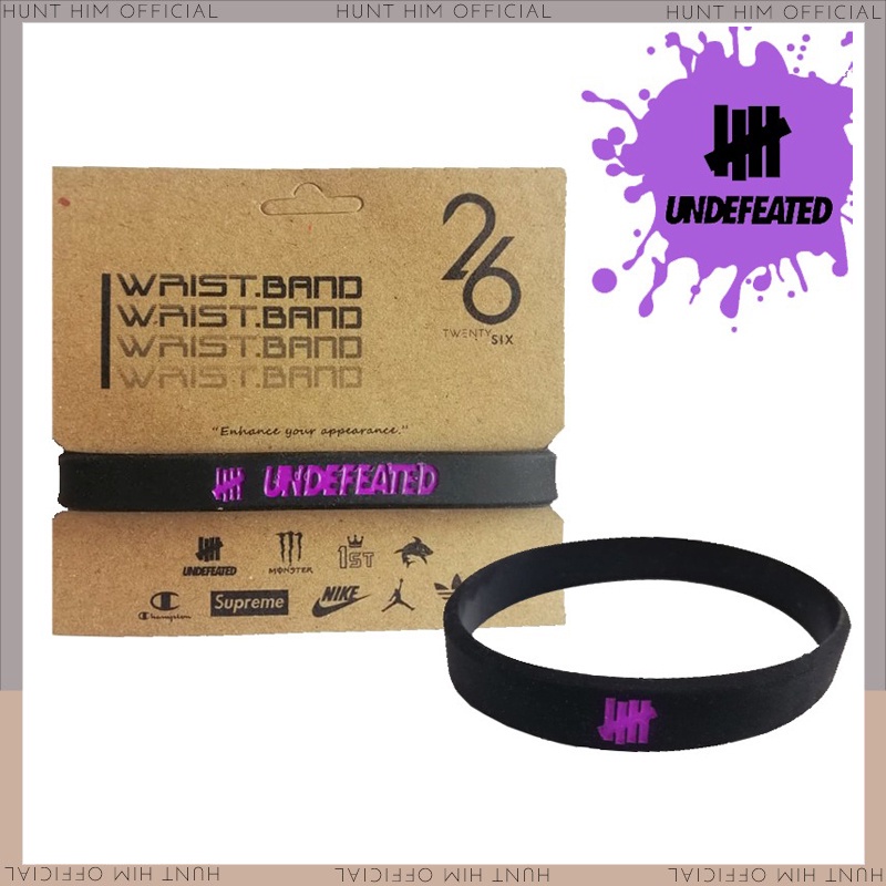 GELANG TANGAN PRIA ORI UNDEFEATED BLACK-Pink s