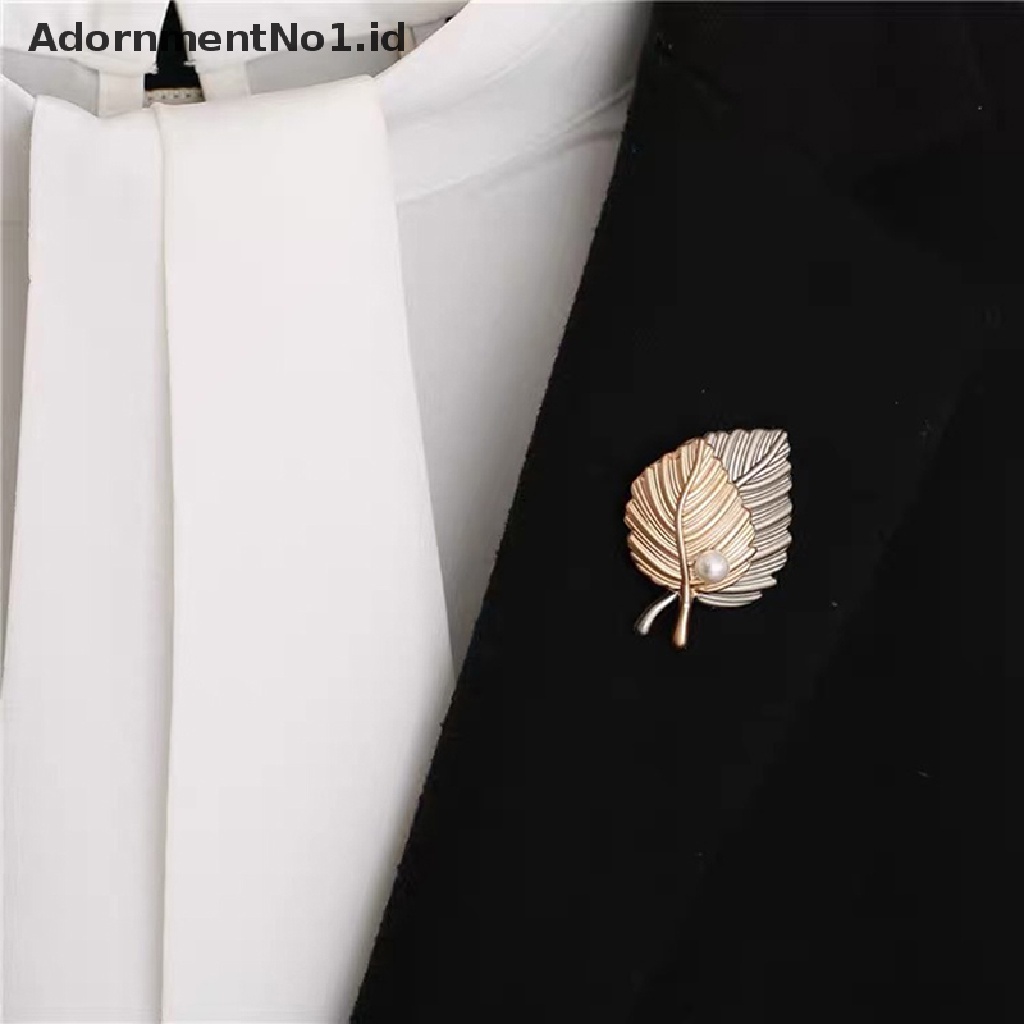 [AdornmentNo1] Maple Leaf Bros Logam Vintage Wanita Gadis Menawan Indah Kerah Lapel Pin Fashion Perhiasan Hadiah Aksesoris Pakaian Pesta [ID]