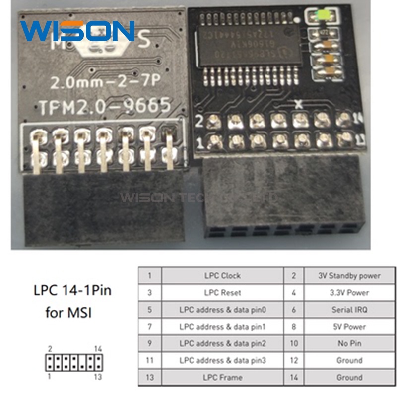 Tpm security module TPM2.0 Modul win11 Modul security LPC Modul LPC motherboard Umum