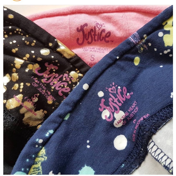 MURAH-Legging Motif Justice/Legging Polos Anak Perempuan (4-14 tahun) - Hijau Camo, S (6-8Y) 3.1.23