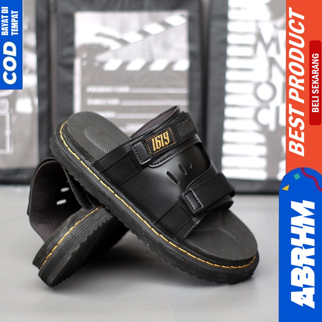 Sandal Slide Pria Docmart Terbaru Sendal Pria Distro Abraham Faster