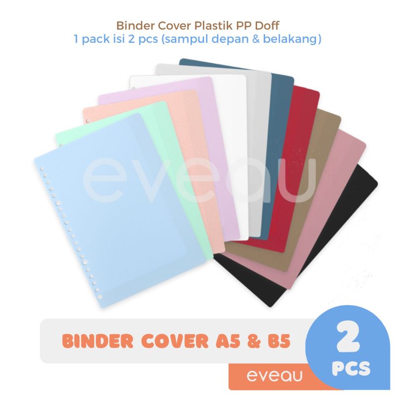 

Binder Cover A5 B5 Plastik PP Doff Isi 2 Lembar Warna Pastel Retro Sampul Buku Kertas Loose Leaf PART 1 DIY Build Your Own Binders