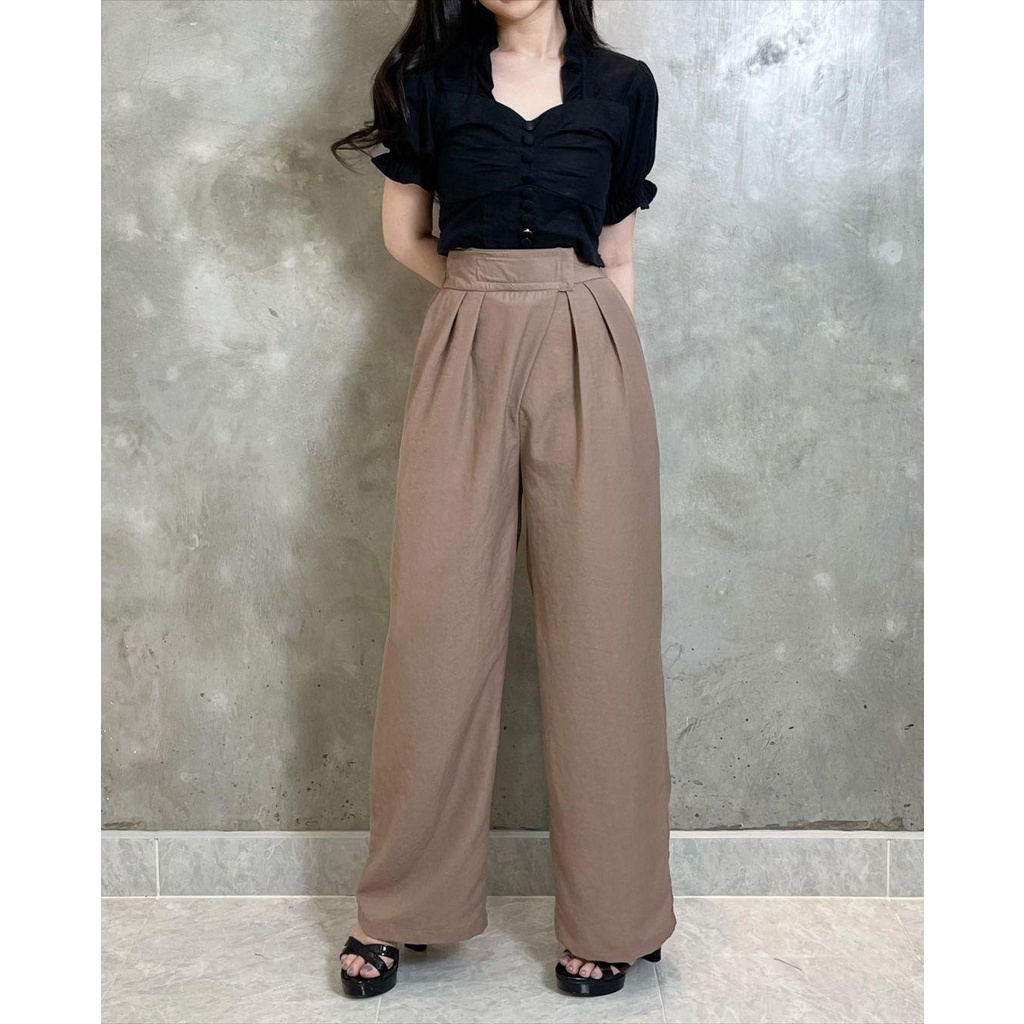 1196 CELANA KULOT STRAP BKK STYLE ZIP STRAP / CELANA KULOT WANITA COTTON CULOTTE UNIVERSAL BKK