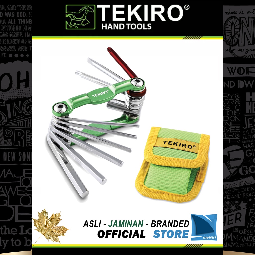 Set Kunci Perbaikan Sepeda Lipat Isi 10 pcs / Folding Bike Repair Toolkit TEKIRO