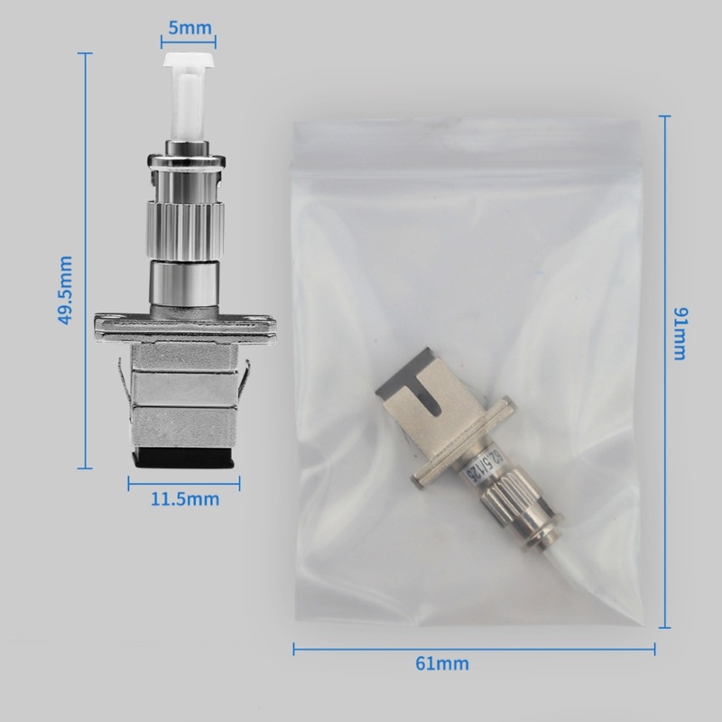 Konektor Adapter zzz ST Male to SC Female Adapter Fiber Optik Converter Adapter Fiber Optik Presisi Tinggi Konver