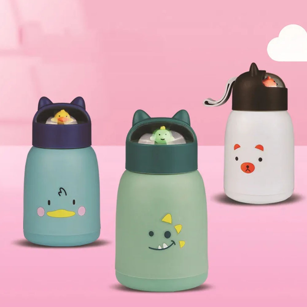 Botol minum unik dengan karakter boneka didalam tutupnya - BMK104 Botol minum karakter boneka lucu / botol souvenir gift
