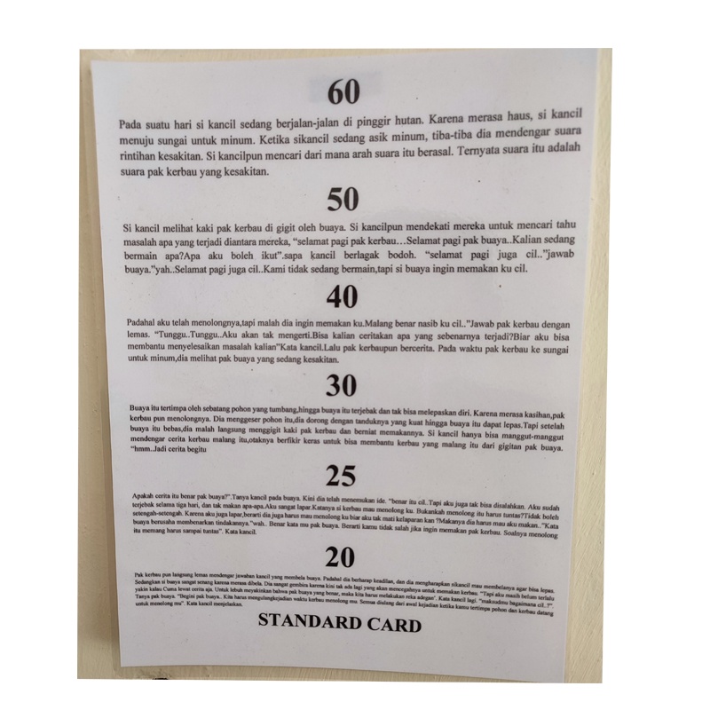 Kartu Jaeger, Reading Card, Jaeger Card (SUDAH DI LAMINATING) Snellen chart tes mata