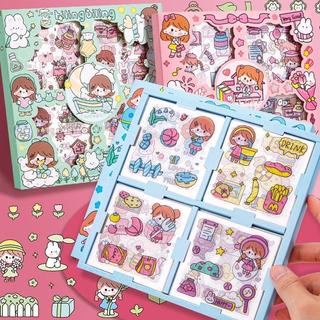 

100 Lembar Stiker Anti Air Korea Lucu Waterproof PVC Dekorasi Botol Minum HP Laptop 2D RANDOM WARNA